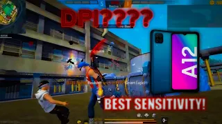 Best sensitivity for FREE FIRE on SAMSUNG GALAXY A12🖤BEST SETTINGS ONLY HEADSHOT🔥