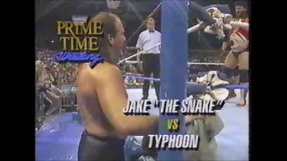 Jake Roberts vs Typhoon   Prime Time Aug 5th, 1991