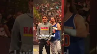 Trae Young trolls Knicks fans at WWE Smackdown! #shorts