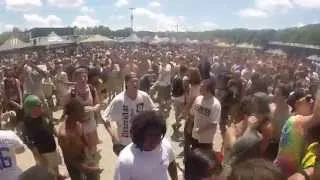 Guy Gets Knocked Out Stray From The Path Warped Tour 2014