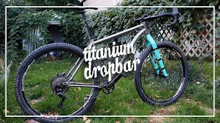 Joel's MTB has drop bars, a rigid fork and is titanium.