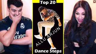 Top 20 dance moves of Allu Arjun reaction | #AlluArjun