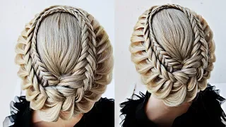 😱 Fishtail Lace  Braided Romantic Prom & Wedding Hairstyles 😍
