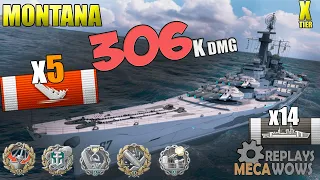 MONTANA CARRY 5 Kills & 309k Damage | World of Warships Gameplay