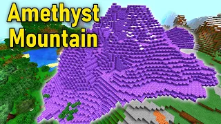 I built an AMETHYST MOUNTAIN in Survival Minecraft!