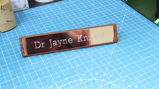 Custom Engraving Handmade Desk Plaques Mahogany Wood Office Name Plate Includes Engraving Plaque