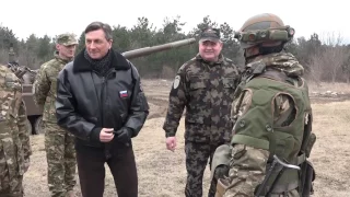 Obisk vrhovnega poveljnika v vojašnici v Pivki in na vadbenem poligonu
