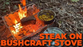 Cooking Steak on Bushcraft Stove | Fire Maple Stove & Bush Pot
