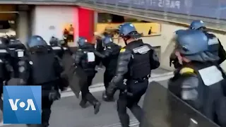 Riot Police Rush into Stadium Hosting Champions League Final