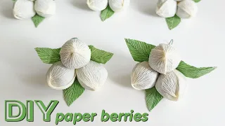 ПРОСТОЙ способ сделать ЯГОДЫ для БУКЕТА из КОНФЕТ. Цветы из бумаги. DIY/paper flowers/ paper berries