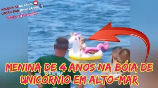 Menina de 4 anos é resgatada em alto-mar na Grécia em uma bóia de unicórnio - Viviane Fernandes