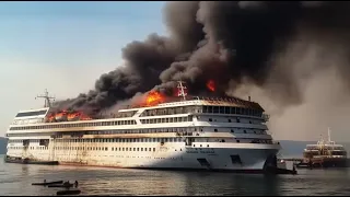 3 MINUTES LATER! Russian Cruise Ship Carrying Elite Wagner PMC Troops Sunk by Ukrainian Neptune