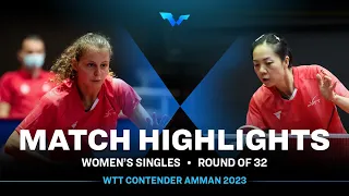 Jia Nan Yuan vs Camille Lutz | WS R32 | WTT Contender Amman 2023