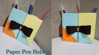 How To Make pen holder from craft Paper #craftdiffrentideas #craftpaper #orgami