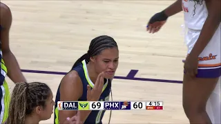 Satou Sabally Takes A Thigh To HER FACE, & Begs Ref To Review It | Phoenix Mercury vs Dallas Wings