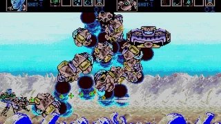 Contra Hard Corps Sega Genesis (Path E: Secret Bosses) 2 player Netplay 60fps