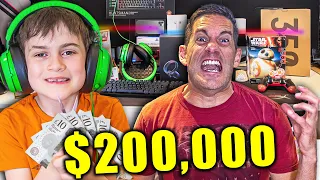 Kid Spends $200,000 on MAD Dad's Credit Card!!