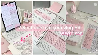 7.Sınıf Ders Çalışma Vlog #3✨ || 91 Soru🤍 || Ellyy's Vlogs ||