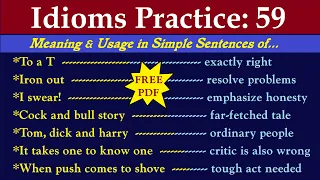 Idioms ~ Meaning with Examples | English Made Easy | #phrasalverbs #fluentenglish #idiomsandphrases