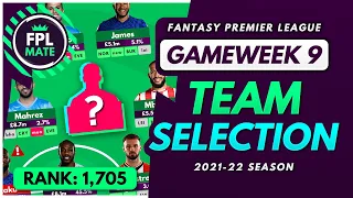 FPL GW9 TEAM SELECTION - RANK 1,705! | Scores, Wildcard & Captain Fantasy Premier League 2021/22