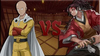 Saitama VS Yoriichi (Minecraft Mods)