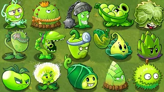 PvZ 2 Mod All GREEN Premium Plants LEVEL 999999 Power-Up vs Big Wave Beach Final Boss!