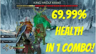 This Combo takes 70% of King of Berserker's Health before the fight even begins! God of war Ragnarok
