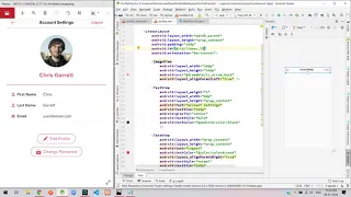 Create Profile User Interfce in android studio