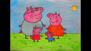 Семья Свинки Пеппы Раскраска Peppa Pig Family Coloring page