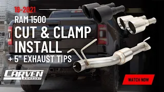 2019-2023 RAM 1500 Cut & Clamp 5" Exhaust Tips Install/Overview Video byCarven Exhaust #ram #exhaust