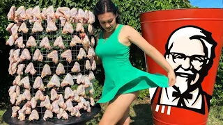 A Whole Bucket Of Spicy KFC Chicken Wings! Compilation of Recipes