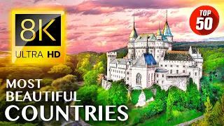 TOP 50 • Most Beautiful COUNTRIES in the World 8K ULTRA HD - Travel Tips & Tourist Places