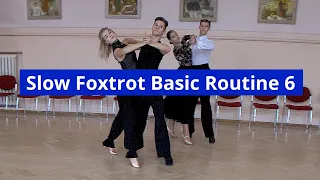 Slow Foxtrot Basic Routine 6 | Feather Step, Open Telemark, Natural Turn, Outside Spin