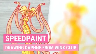 Drawing DAPHNE (Nymph) from WINX CLUB in My Style | Marker Speedpaint | iiKiui