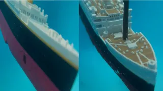 Titanic Model Sinking Caught on Underwater Camera