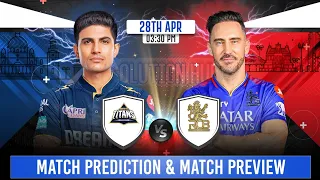 IPL 2024 45th Match Prediction & Pitch Report Gujarat Titans vs Royal Challengers Bangalore