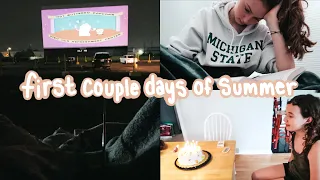 first days of summer | reading vlog, my sisters birthday & drive-in movies!