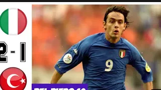 turkey vs italy 2-1 all goals in 2000