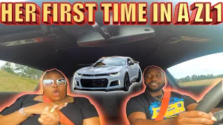 MOM AND SISTER'S FIRST TIME IN MY CAMARO ZL1(650HP)!!!!! SHE FREAKS OUT******