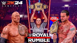 CM Punk vs The Rock WWE Championship Extreme Rules Match #wwe2k24 Gameplay