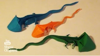 origami lizard paper