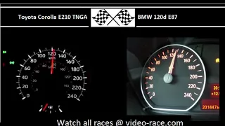 Toyota Corolla E210 TNGA VS. BMW 120d E87 - Acceleration 0-100km/h