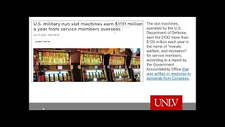 Gambling Disorder Among US Military Veterans: Clinical Considerations
