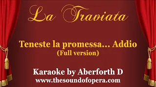 LA TRAVIATA KARAOKE 32 - Teneste la promessa… Addio del passato (Aria, Full version) | Aberforth D