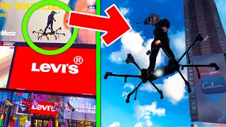 I Tricked NYC To Think the GREEN GOBLIN is REAL & FLYING on my HOVERBOARD..Spider-Man Part 2