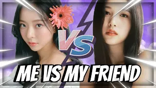 ME VS MY FRIEND | OUR KPOP FAVORITES 🌈