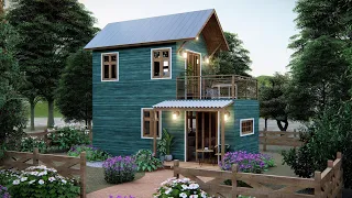 (200 sqft) Tiny House with Loft Design 3 x 7 m ( 10 x 23 Ft )