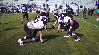 Northwestern Wildcats 3-on-3 zone blocking drill: Offensive line