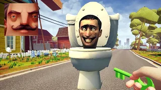 Hello Neighbor - My New Neighbor Skibidi Toilets Act 2 Season Trampoline Gameplay Skibidi Toilet 3