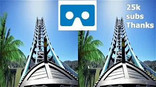 Roller 25k Subs Coaster 3D VR video 3D SBS VR box google cardboard